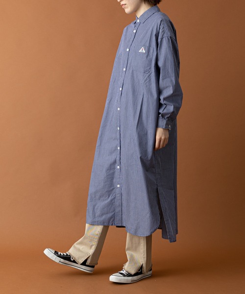 CIAOPANIC TYPY（チャオパニックティピー）の「【GEVACO/ゲバコ】タイプライターストライプシャツワンピース（シャツワンピース・レディース・ホワイト/ブラック/ネイビー/ブルー・MEDIUM）」の17枚目の写真