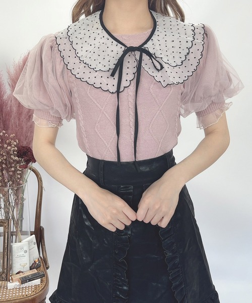 Swankiss（スワンキス）の「HB dot knit TOPS（ニット/セーター）」 - WEAR