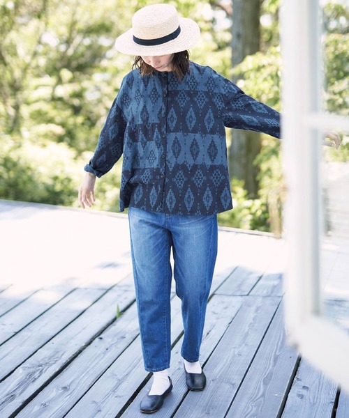 Sunny clouds（サニークラウズ）の「サニークラウズ　よじれジーンズ〈レディース〉（デニムパンツ・レディース・ブルー・61/64/67/70/73）」の12枚目の写真