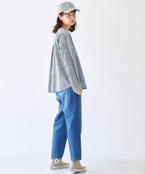 Sunny clouds（サニークラウズ）の「サニークラウズ　よじれジーンズ〈レディース〉（デニムパンツ・レディース・ブルー・61/64/67/70/73）」の15枚目の写真