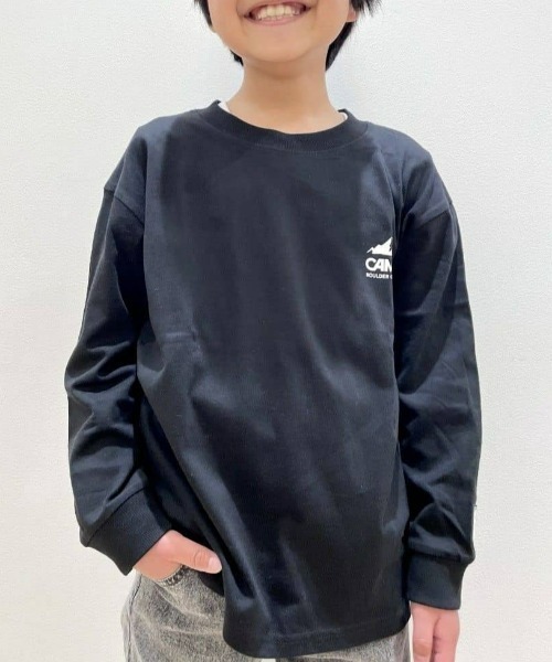 CAMP7（キャンプセブン）の「【CAMP7】ロゴロンＴ（Tシャツ/カットソー・キッズ・ブラウン/グリーン/オフホワイト/ブラック・120/130/150/140/160/105）」の3枚目の写真
