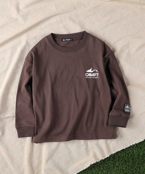 CAMP7（キャンプセブン）の「【CAMP7】ロゴロンＴ（Tシャツ/カットソー・キッズ・ブラウン/グリーン/オフホワイト/ブラック・120/130/150/140/160/105）」の14枚目の写真