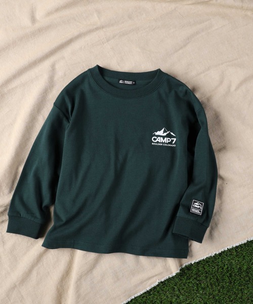 CAMP7（キャンプセブン）の「【CAMP7】ロゴロンＴ（Tシャツ/カットソー・キッズ・ブラウン/グリーン/オフホワイト/ブラック・120/130/150/140/160/105）」の18枚目の写真
