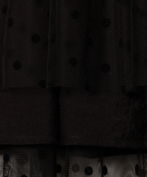 CAROLINA GLASER（カロリナ グレイサー）の「◎CAROLINA GLASER / ドットチュール スカート（スカート・レディース・ブラック/クリーム・ONE SIZE）」の11枚目の写真