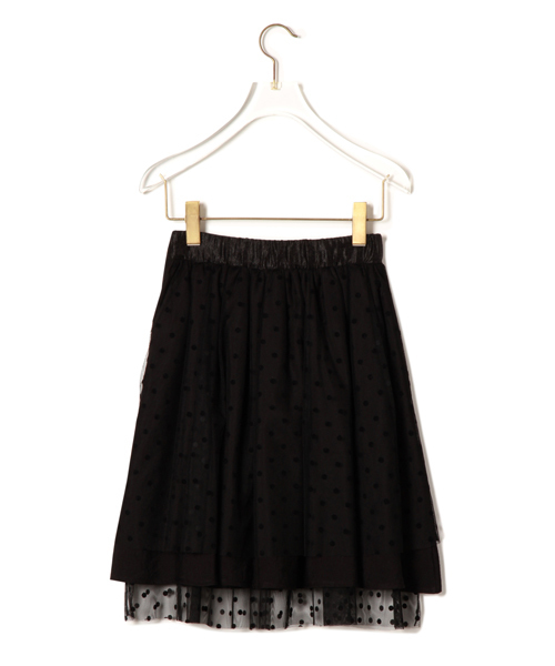 CAROLINA GLASER（カロリナ グレイサー）の「◎CAROLINA GLASER / ドットチュール スカート（スカート・レディース・ブラック/クリーム・ONE SIZE）」の12枚目の写真