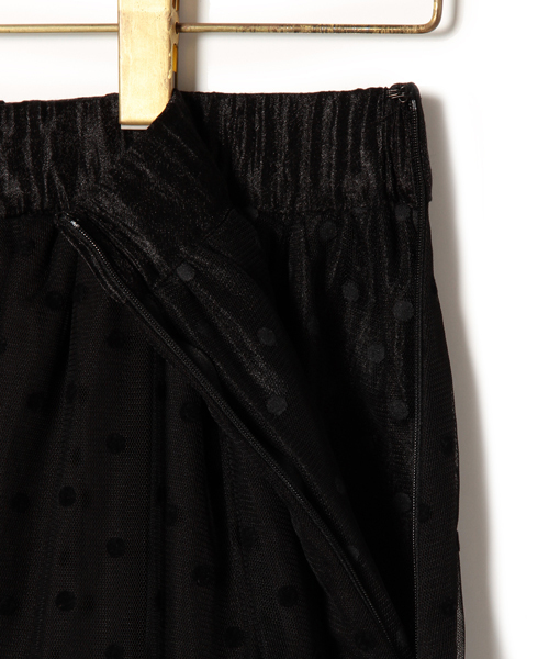 CAROLINA GLASER（カロリナ グレイサー）の「◎CAROLINA GLASER / ドットチュール スカート（スカート・レディース・ブラック/クリーム・ONE SIZE）」の13枚目の写真