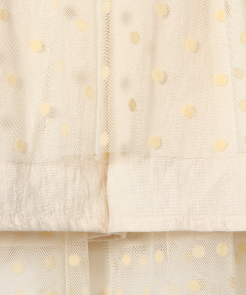 CAROLINA GLASER（カロリナ グレイサー）の「◎CAROLINA GLASER / ドットチュール スカート（スカート・レディース・ブラック/クリーム・ONE SIZE）」の5枚目の写真