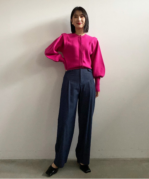 Ameri（アメリ）の「2WAY PUFF SLEEVE KNIT TOP（ニット/セーター
