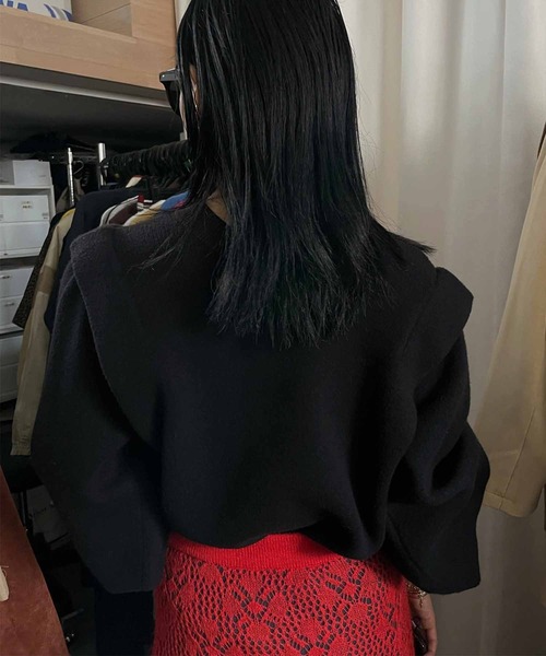 Ameri（アメリ）の「2WAY PUFF SLEEVE KNIT TOP（ニット/セーター