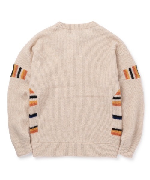 SON OF THE CHEESE（サノバチーズ）の「【SON OF THE CHEESE（サノバチーズ）】Border Crew（ニット/セーター・メンズ・ベージュ・MEDIUM/LARGE/X-LARGE）」の6枚目の写真