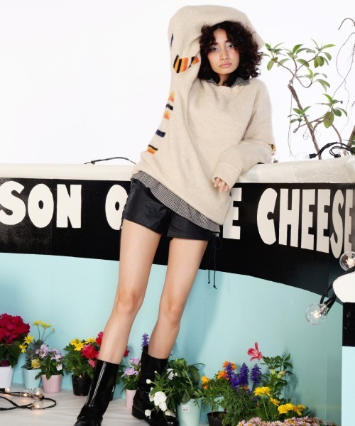 SON OF THE CHEESE（サノバチーズ）の「【SON OF THE CHEESE（サノバチーズ）】Border Crew（ニット/セーター・メンズ・ベージュ・MEDIUM/LARGE/X-LARGE）」の8枚目の写真