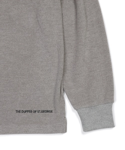 The DUFFER of ST.GEORGE（ザダファーオブセントジョージ）の「【WEB限定アイテム】SMOOTH MOCK NECK TEE：モックネック ロンT ハイネックTシャツ（Tシャツ/カットソー・メンズ・グレー/ブラック・SMALL/MEDIUM/LARGE/X-LARGE）」の4枚目の写真