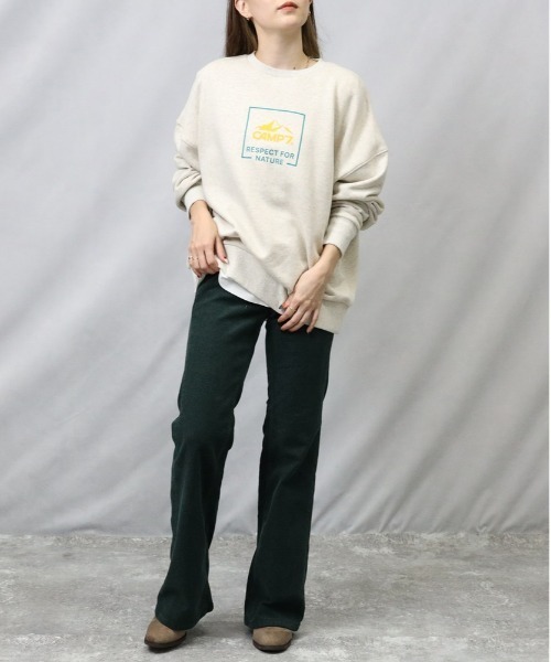 CAMP7（キャンプセブン）の「【CAMP7】フロントロゴクルースウェット（スウェット・レディース・ブラック/ベージュ/キナリ・M/L）」の20枚目の写真