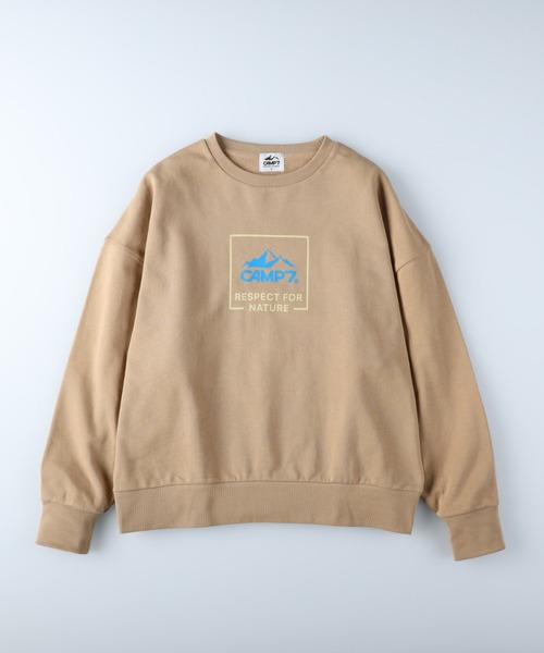 CAMP7（キャンプセブン）の「【CAMP7】フロントロゴクルースウェット（スウェット・レディース・ブラック/ベージュ/キナリ・M/L）」の19枚目の写真