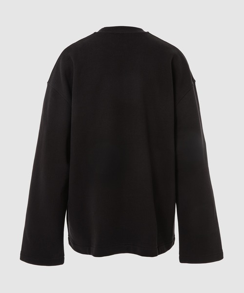 032c(ゼロスリーツーシー)の「OVERSIZED CREWNECK(Tシャツ/カットソー・メンズ・ブラック・M/L/XL)」の2枚目の写真