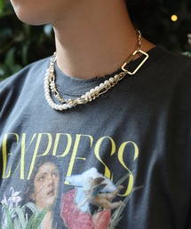 Pearl×Chain Choker Necklace