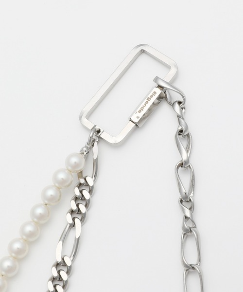 LEGENDA（レジェンダ）の「Pearl×Chain Choker Necklace（ネックレス・メンズ・シルバー/ゴールド・FREE）」の5枚目の写真