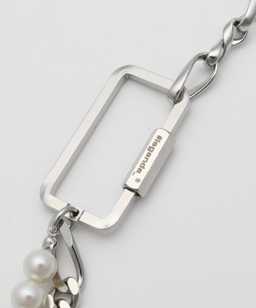 LEGENDA（レジェンダ）の「Pearl×Chain Choker Necklace（ネックレス・メンズ・シルバー/ゴールド・FREE）」の9枚目の写真