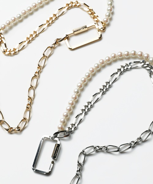 LEGENDA（レジェンダ）の「Pearl×Chain Choker Necklace（ネックレス・メンズ・シルバー/ゴールド・FREE）」の6枚目の写真