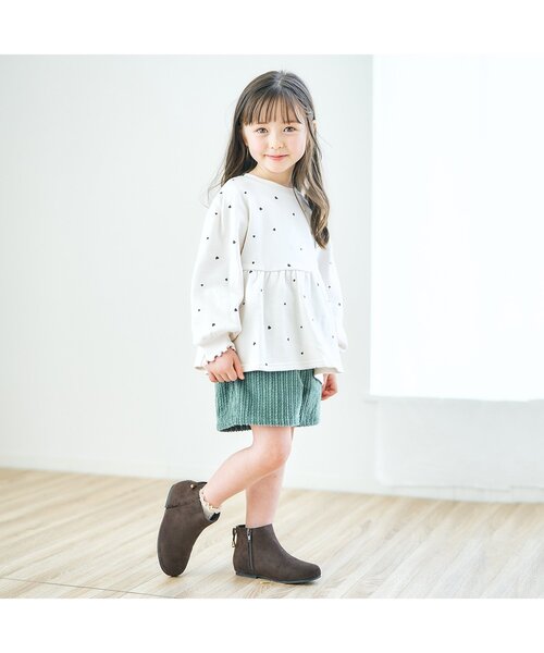 apres les cours（アプレレクール）の「リボンポケットショートパンツ（その他パンツ・キッズ・アイボリー/チャコール/パープル/キャメル/ライトグレー/ダークグリーン・100/110/120/80/90/130/140）」の13枚目の写真