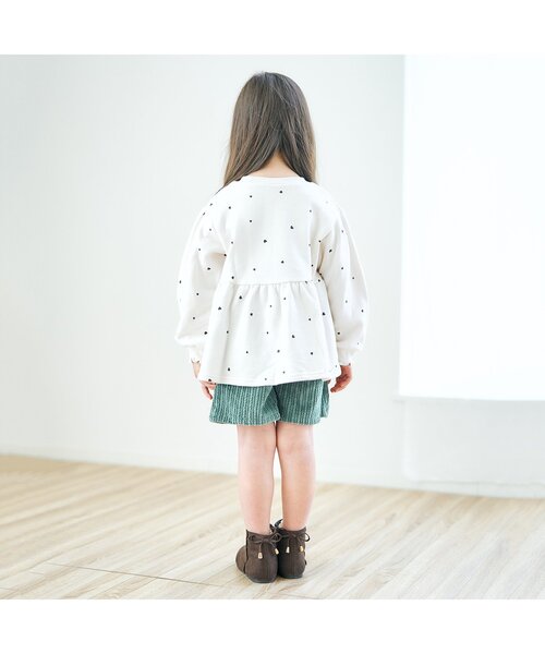 apres les cours（アプレレクール）の「リボンポケットショートパンツ（その他パンツ・キッズ・アイボリー/チャコール/パープル/キャメル/ライトグレー/ダークグリーン・100/110/120/80/90/130/140）」の14枚目の写真