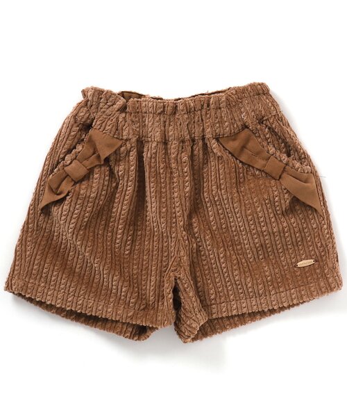 apres les cours（アプレレクール）の「リボンポケットショートパンツ（その他パンツ・キッズ・アイボリー/チャコール/パープル/キャメル/ライトグレー/ダークグリーン・100/110/120/80/90/130/140）」の17枚目の写真