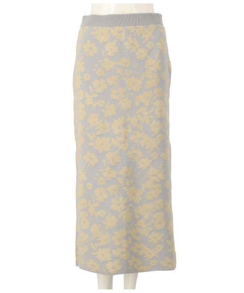 Settimissimo（セッティミッシモ）の「フラワー柄ジャガードニットスカート【セットアップ着用可】（スカート・レディース・ブラック/グレー・M）」の9枚目の写真