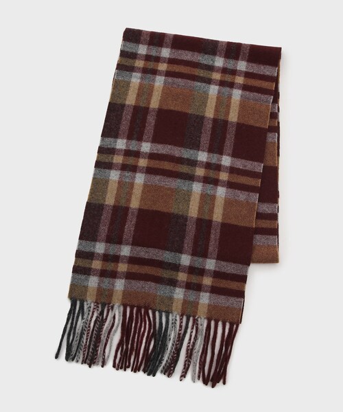 TAKEO KIKUCHI（タケオキクチ）の「◆【洗えるウール】タータンチェックマフラー（マフラー・メンズ・ブラック系1/ワイン系1/ネイビー系1/ブルー系6・00）」の4枚目の写真