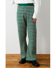 ジャガードパターンニットパンツ