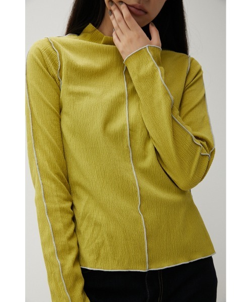 AZUL by moussy（アズールバイマウジー）の「MELLOW SHIRRING TOPS 
