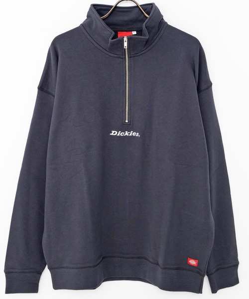 Dickies（ディッキーズ）の「『Dickies/ディッキーズ』裏毛ハーフジップトレーナー（スウェット・メンズ・チャコールグレー/ネイビー/オートミール/グリーン/ホワイト/ブルー系その他/マスタード・M/L）」の12枚目の写真