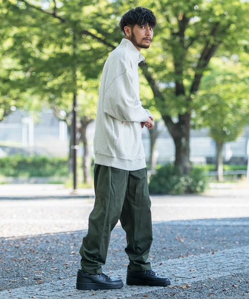 Dickies（ディッキーズ）の「『Dickies/ディッキーズ』裏毛ハーフジップトレーナー（スウェット・メンズ・チャコールグレー/ネイビー/オートミール/グリーン/ホワイト/ブルー系その他/マスタード・M/L）」の21枚目の写真