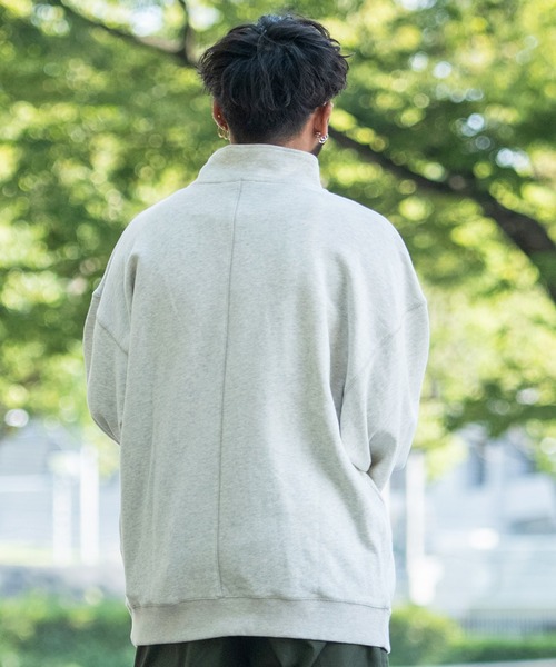 Dickies（ディッキーズ）の「『Dickies/ディッキーズ』裏毛ハーフジップトレーナー（スウェット・メンズ・チャコールグレー/ネイビー/オートミール/グリーン/ホワイト/ブルー系その他/マスタード・M/L）」の22枚目の写真