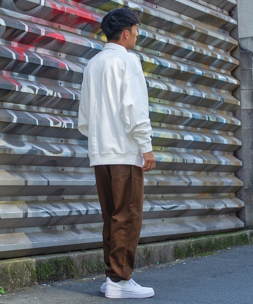 Dickies（ディッキーズ）の「『Dickies/ディッキーズ』裏毛ハーフジップトレーナー（スウェット・メンズ・チャコールグレー/ネイビー/オートミール/グリーン/ホワイト/ブルー系その他/マスタード・M/L）」の10枚目の写真