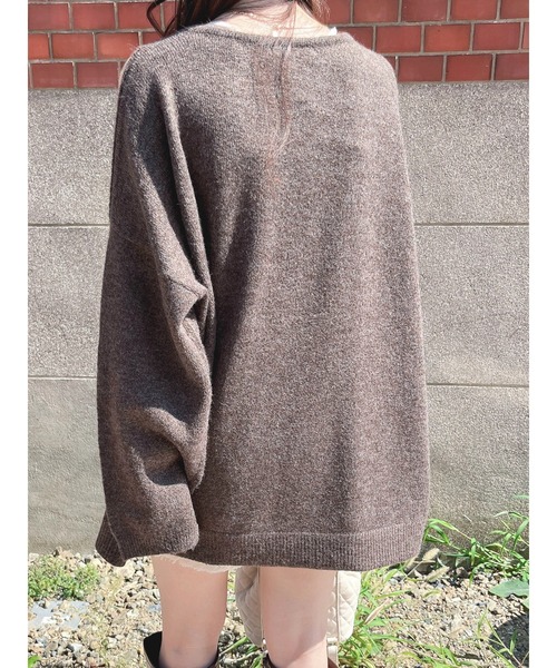 Green　Parks（グリーンパークス）の「肩開きニットプルオーバー（ニット/セーター・レディース・モカ/オフホワイト/ブルー・FREE）」の16枚目の写真