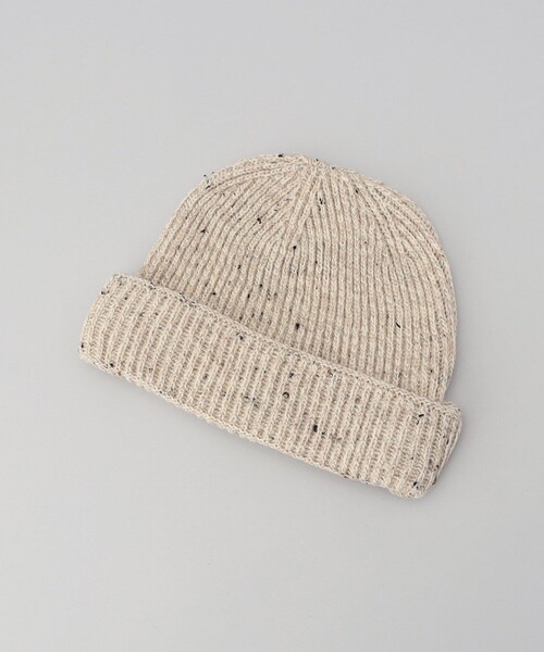 FREAK'S STORE（フリークスストア）の「【WEB限定】OLDDERBY KNITWEAR/オールドダービー・ニットウェア　メリノウールシェイプボアキャップ（ハット・レディース・ブラック/ナチュラル/グレー/ブルー/ピンク/イエロー/ベージュ・ﾌﾘ-）」の3枚目の写真