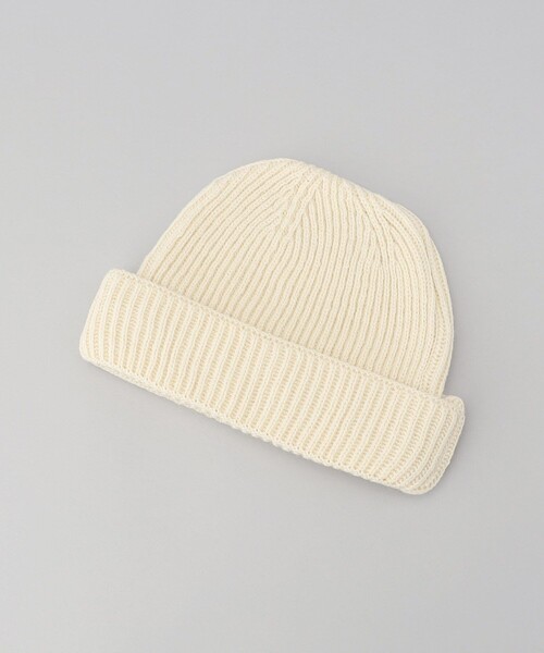 FREAK'S STORE（フリークスストア）の「【WEB限定】OLDDERBY KNITWEAR/オールドダービー・ニットウェア　メリノウールシェイプボアキャップ（ハット・レディース・ブラック/ナチュラル/グレー/ブルー/ピンク/イエロー/ベージュ・ﾌﾘ-）」の4枚目の写真