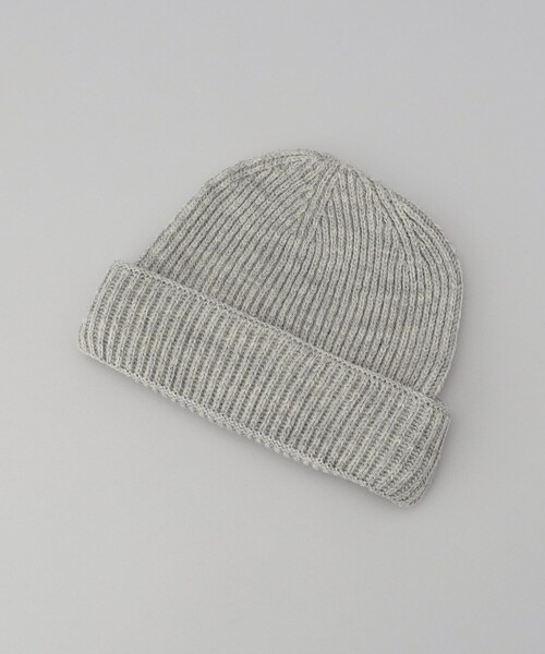 FREAK'S STORE（フリークスストア）の「【WEB限定】OLDDERBY KNITWEAR/オールドダービー・ニットウェア　メリノウールシェイプボアキャップ（ハット・レディース・ブラック/ナチュラル/グレー/ブルー/ピンク/イエロー/ベージュ・ﾌﾘ-）」の2枚目の写真