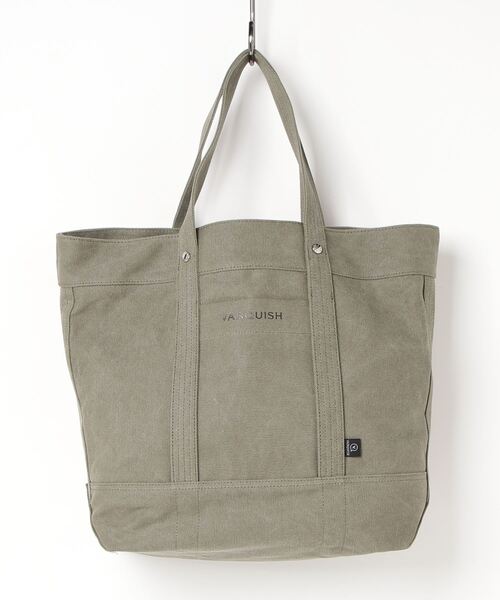 VANQUISH(ヴァンキッシュ)の「VANQUISH / ヴァンキッシュ コットン トートバッグ(トートバッグ・メンズ・カーキ/アイボリー/ブラック・FREE)」の3枚目の写真