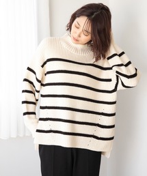 GLOBAL WORK | アゼハイネックニットプルオーバー/295848(ニット/セーター)