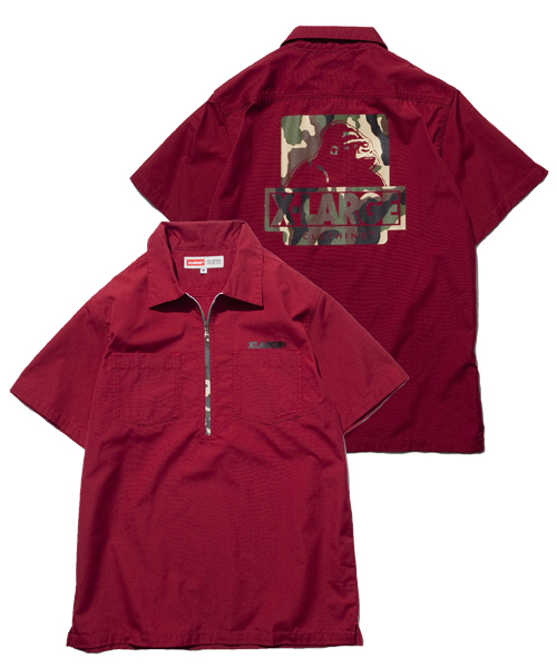 XLARGE(エクストララージ)の「HALF ZIP S/S CAMO OG WORK SHIRT(シャツ/ブラウス・メンズ・ブラック/カーキ/バーガンディー/グリーン/ネイビー・MEDIUM/X-LARGE/LARGE/SMALL)」の5枚目の写真