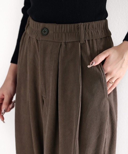 classicalelf（クラシカルエルフ）の「ゆるっと暖か。カットコールサーカスパンツ（その他パンツ・レディース・モカ/チャコールグレー・X-LARGE/SMALL/MEDIUM/LARGE）」の9枚目の写真