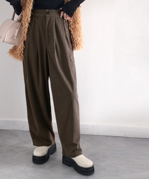 classicalelf（クラシカルエルフ）の「ゆるっと暖か。カットコールサーカスパンツ（その他パンツ・レディース・モカ/チャコールグレー・X-LARGE/SMALL/MEDIUM/LARGE）」の7枚目の写真