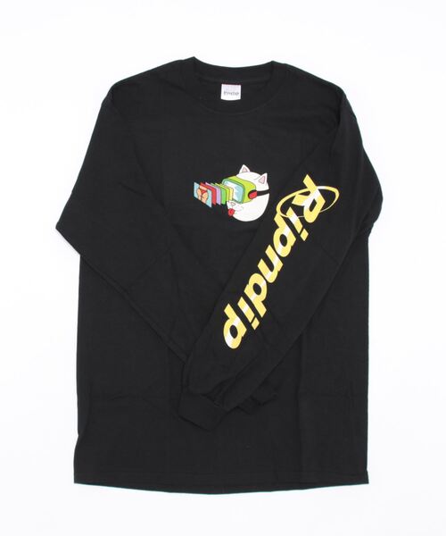 RIPNDIP（リップンディップ）の「★RIPNDIP★VIRTUAL NERMALITY LOGO SLEEVE TEE（Tシャツ/カットソー・レディース・ブラック・MEDIUM/LARGE）」の3枚目の写真