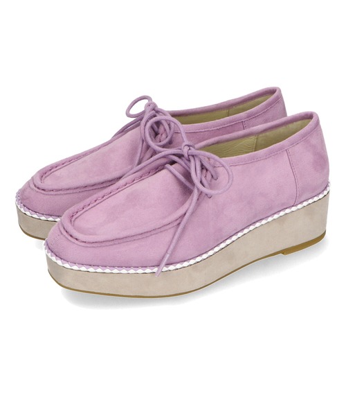 ORiental TRaffic(オリエンタルトラフィック)の「厚底チロリアンシューズ 31123(モカシン/デッキシューズ・レディース・ブラウン/ホワイト/パープル・LL/M/L/S/3L/SS)」の6枚目の写真