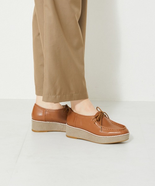 ORiental TRaffic(オリエンタルトラフィック)の「厚底チロリアンシューズ 31123(モカシン/デッキシューズ・レディース・ブラウン/ホワイト/パープル・LL/M/L/S/3L/SS)」の11枚目の写真