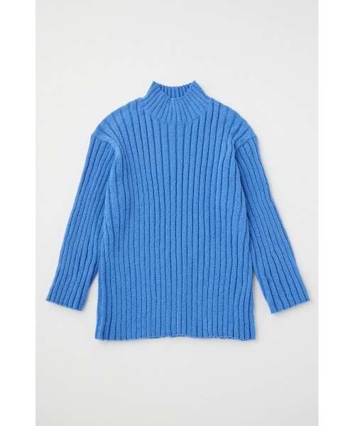 MOUSSY（マウジー）の「WIDE RIB LONG セーター（ニット/セーター・レディース・キナリ/ネイビー/ライトグリーン/ブルー・FREE）」の10枚目の写真