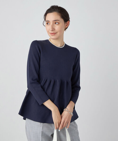 手洗い可能》ペプラムプルオーバーニット（ニット/セーター