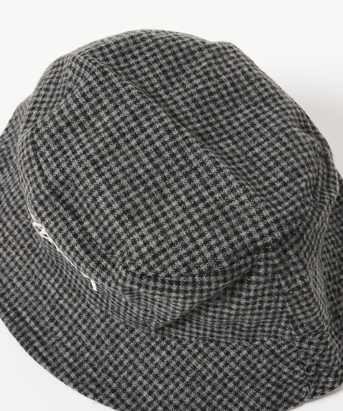 STUSSY（ステューシー）の「STUSSY/ステューシー Wool Check Big Stock Bucket バケットハット ブランドロゴ刺繍（ハット・メンズ・ブラウン/チャコール/ブルー・L/XL/S/M）」の4枚目の写真
