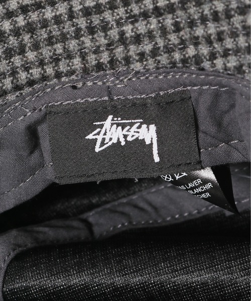 STUSSY（ステューシー）の「STUSSY/ステューシー Wool Check Big Stock Bucket バケットハット ブランドロゴ刺繍（ハット・メンズ・ブラウン/チャコール/ブルー・L/XL/S/M）」の5枚目の写真